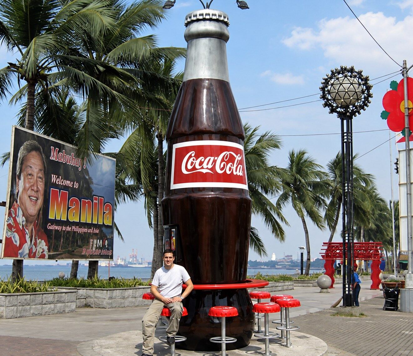 Coca-Cola 20-foot sculpture in Manila